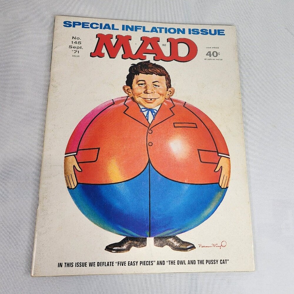 Mad Magazine Issue # 145 Sept. 1971 Five Easy Pieces Norman Mingo cover Ball Alf